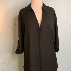 New York and Company blouse with adjustable sleeves